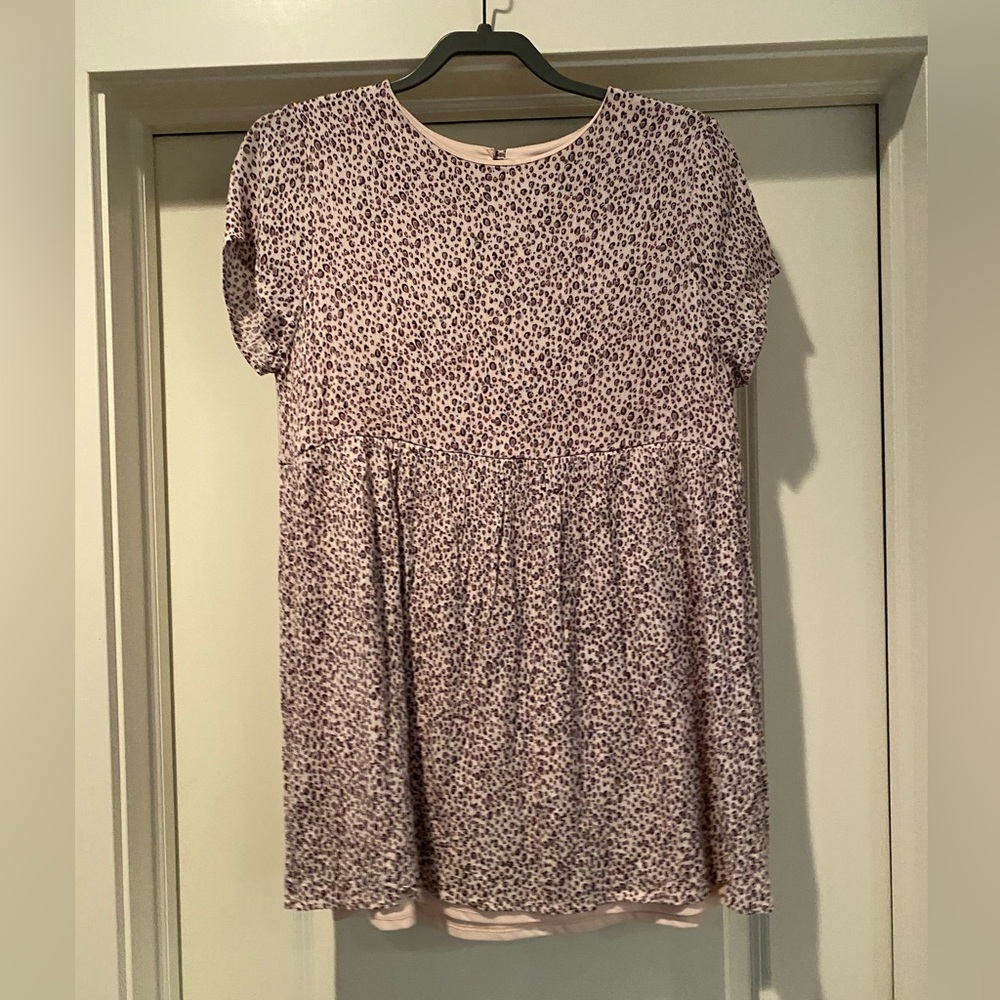 Altard‎ State Size M Blush Leopard Babydoll Dress